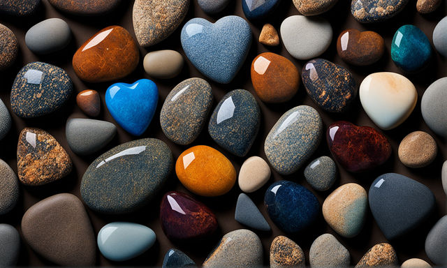 heart shaped beach rocks