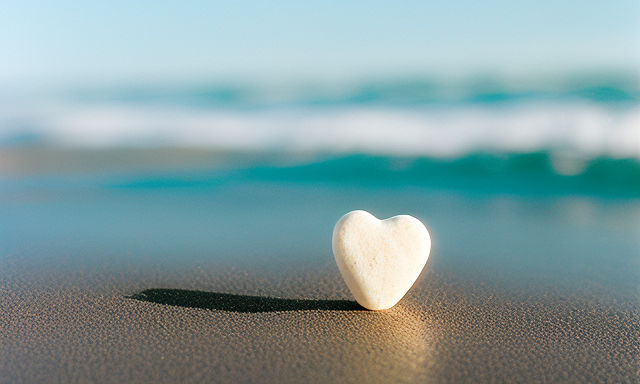 collecting preserving heart shaped beach stones