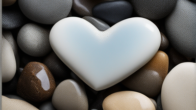 heart shaped beach stone